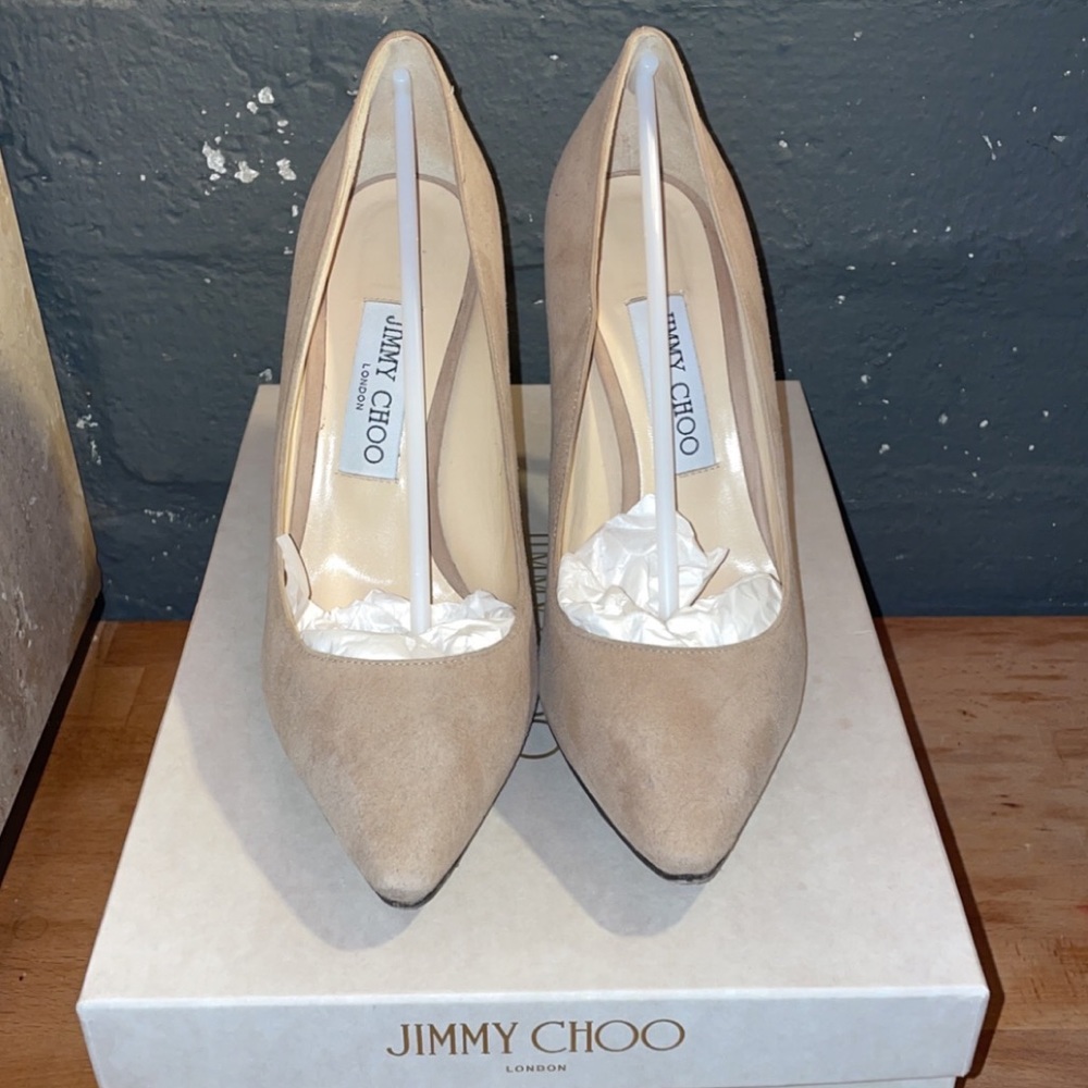 Suede Jimmy Choo Romy 100